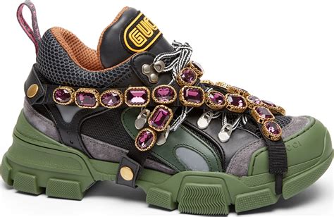 gucci jewelry shoes|Gucci platform sneakers with jewels.